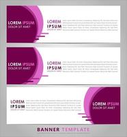 business set 3 vector abstracte banner ontwerpsjabloon