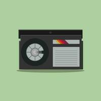 retro stijl realistisch betamax illustratie 90s 80s cassette films tech nostalgie vector