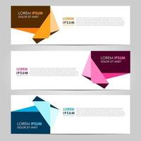 business set 3 vector abstracte banner ontwerpsjabloon