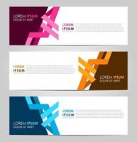 business set 3 vector abstracte banner ontwerpsjabloon