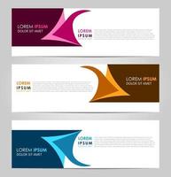 business set 3 vector abstracte banner ontwerpsjabloon