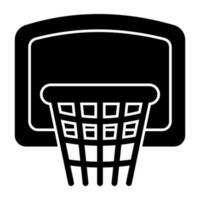 basketbalringpictogram in bewerkbare stijl vector