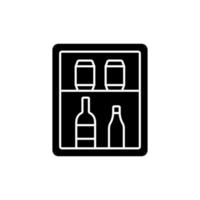 mini bar zwarte glyph pictogram vector