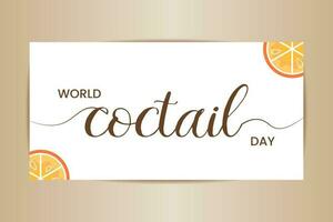 illustratie ontwerp van wereld coctail dag mooi zo voor wereld coctail dag viering. vlak ontwerp. coctail gemeen is cocktail in Engels folder ontwerp. vector