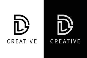 brieven abstract logo dl, ld, d, ik. monogram logo concept. gemakkelijk ontwerp bewerkbaar. vector