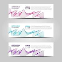 business set 3 vector abstracte banner ontwerpsjabloon