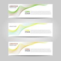 business set 3 vector abstracte banner ontwerpsjabloon