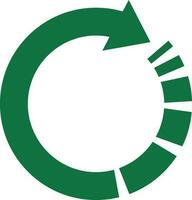 groen pijl, recycling symbool van ecologisch zuiver fondsen vector