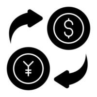 conceptuele ontwerp icoon van valuta aandelenbeurs, forex vector