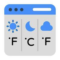 online weer voorspelling icoon in vlak ontwerp beschikbaar voor krankzinnig downloaden vector