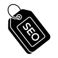 premium downloadpictogram van seo-tag vector