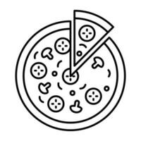 bewerkbare ontwerp icoon van pizza vector