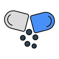 een uniek ontwerp icoon van Open pil vector
