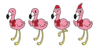 flamingo vector Kerstmis hoed de kerstman claus Kerstmis tekenfilm karakter roze flamingo's verzameling illustratie schattig dier exotisch natuur fauna