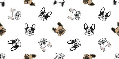 hond naadloos patroon vector Frans bulldog tegel achtergrond sjaal geïsoleerd herhaling behang illustratie tekenfilm hond ras