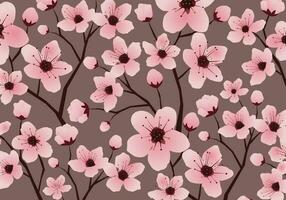 kers bloesem Japans sakura bloem naadloos patroon vector