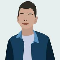 mooi schattig jongen avatar kunst werk. vector