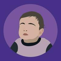 schattig jongen avatar kunst werk. vector