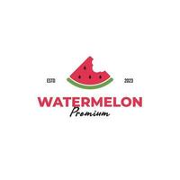 creatief watermeloen logo mooi zo voor vers biologisch fruit Product ontwerp vector illustratie