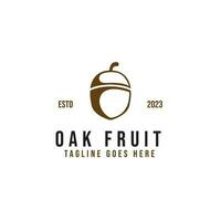 creatief eik fruit logo ontwerp vector concept illustratie idee