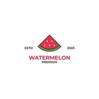 creatief watermeloen logo mooi zo voor vers biologisch fruit Product ontwerp vector illustratie