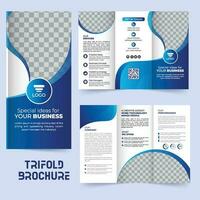 tri vouwen brochure sjabloon voor bedrijf of bedrijf vector