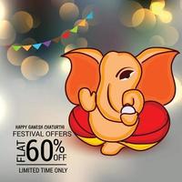 happy ganesh chaturhi 60 procent korting vector