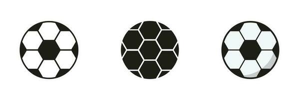 voetbal bal silhouet en lijn icoon set. Amerikaans voetbal bal voor Speel sport- spel solide en schets symbool verzameling Aan wit achtergrond. geïsoleerd vector illustratie.