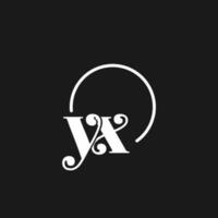 yx logo initialen monogram met circulaire lijnen, minimalistische en schoon logo ontwerp, gemakkelijk maar classy stijl vector