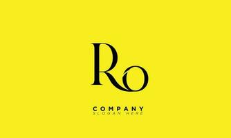 ro alfabet brieven initialen monogram logo of, r en O vector