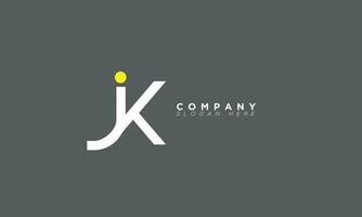 jk alfabet letters initialen monogram logo kj, j en k vector