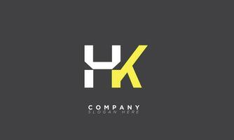 hk alfabet letters initialen monogram logo k, h en k vector