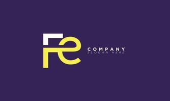 fe alfabet letters initialen monogram logo ef, f en e vector