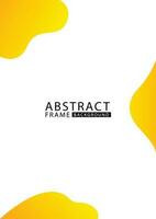 modieus gemakkelijk abstract meetkundig behang met vloeistof vormen a4. abstract vloeistof achtergrond met geel kleur. dynamisch beweging stijl voor banners , pamflet, poster, kader, grens, presentaties, flyers vector