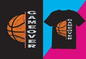 deze is basketbal t-shirt spel over- voor afdrukken vector