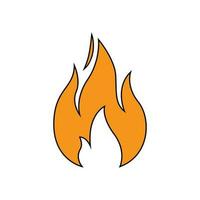 brand icoon vector. vlammen illustratie teken. licht teken of symbool. vector