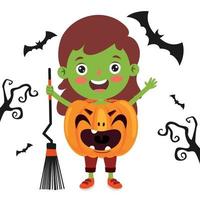 schattige halloween banner vector