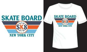 nieuw york stad skateboard t-shirt ontwerp vector