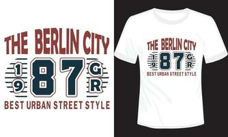 de berlijn stad t-shirt element grafisch t overhemd vector illustratie ontwerp