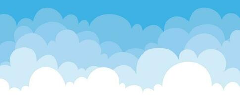blauwe lucht met wolken natuur achtergrond vector
