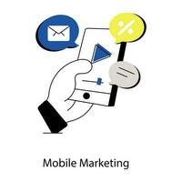 trendy mobiele marketing vector