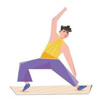 modieus yoga houding vector