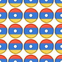 patroon koekje met vlag land Armenië in smakelijk biscuit vector