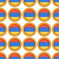 patroon koekje met vlag land Armenië in smakelijk biscuit vector