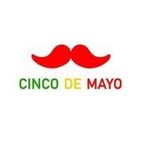 cinco de mayo viering. Mexicaans traditioneel federaal vakantie dat is gevierd Aan mei 5e. vector