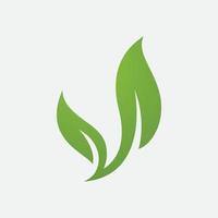 groen blad ecologisch element vector pictogram logo