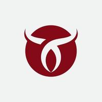 rode stier taurus logo sjabloon vectorillustratie pictogram vector