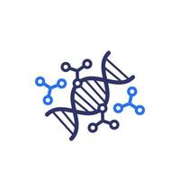 gen bewerken pictogram met dna-ketting vector