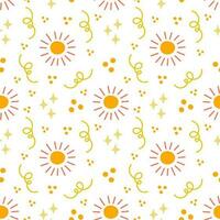 naadloos patroon met zonnen. vector achtergrond met een marinier thema.