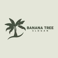 banaan boom logo, banaan boom gemakkelijk silhouet ontwerp, fabriek icoon symbool vector illustratie